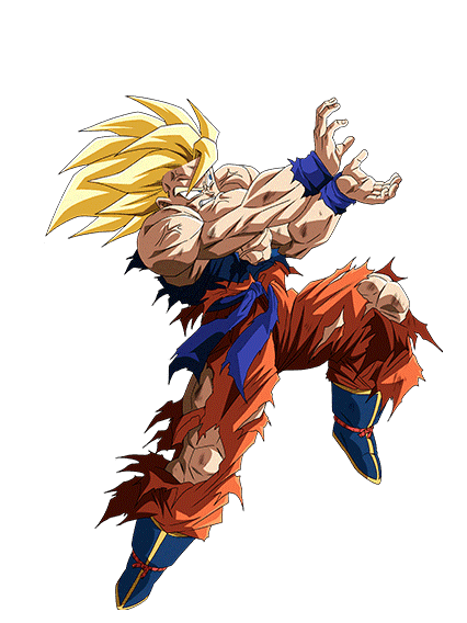 Goku SSJ Namek Damaged transparent background PNG clipart